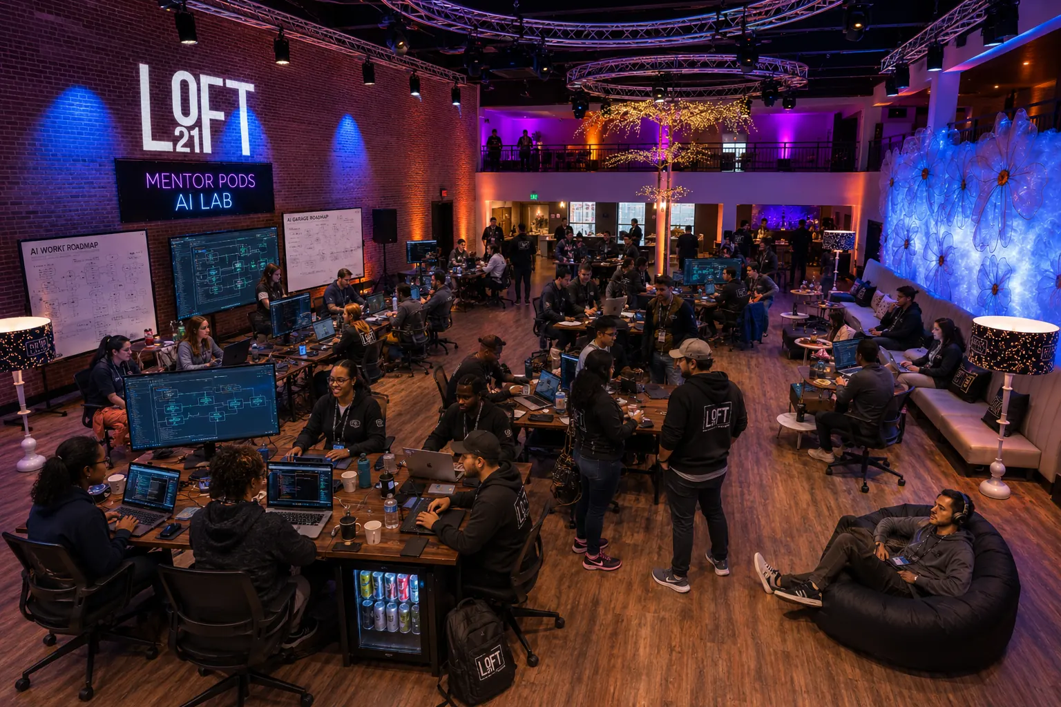 Inside the AI Garage build loft, photo 3