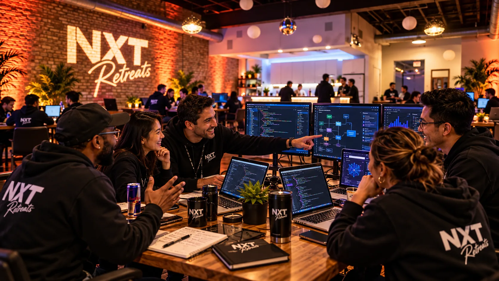 A founder team collaborating during an AI build session at Trigger Chicago